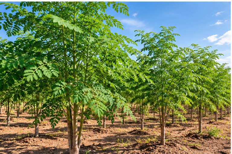 Green foliage in natural sunlight